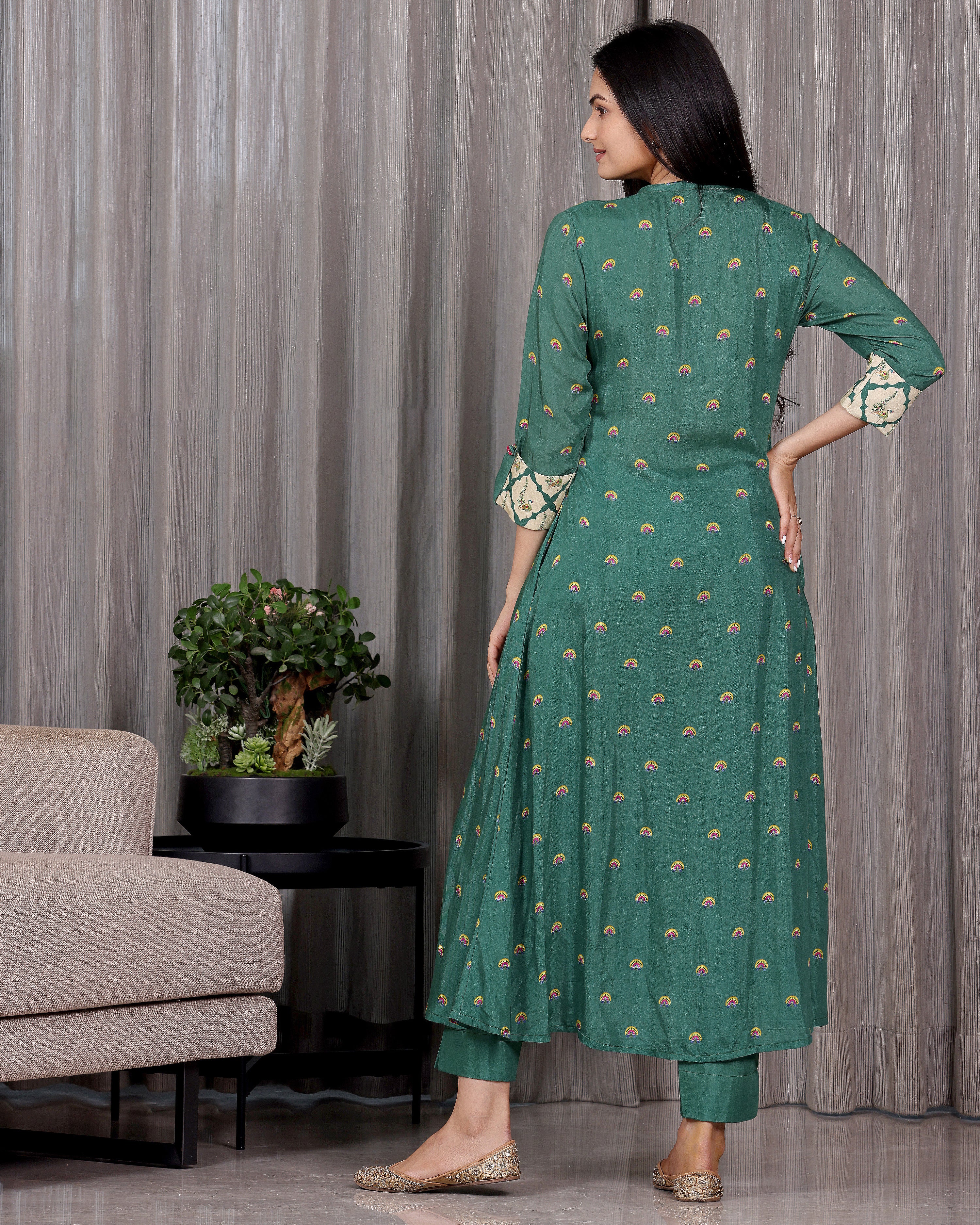 Mayura - Jade Green Pintuck Dress