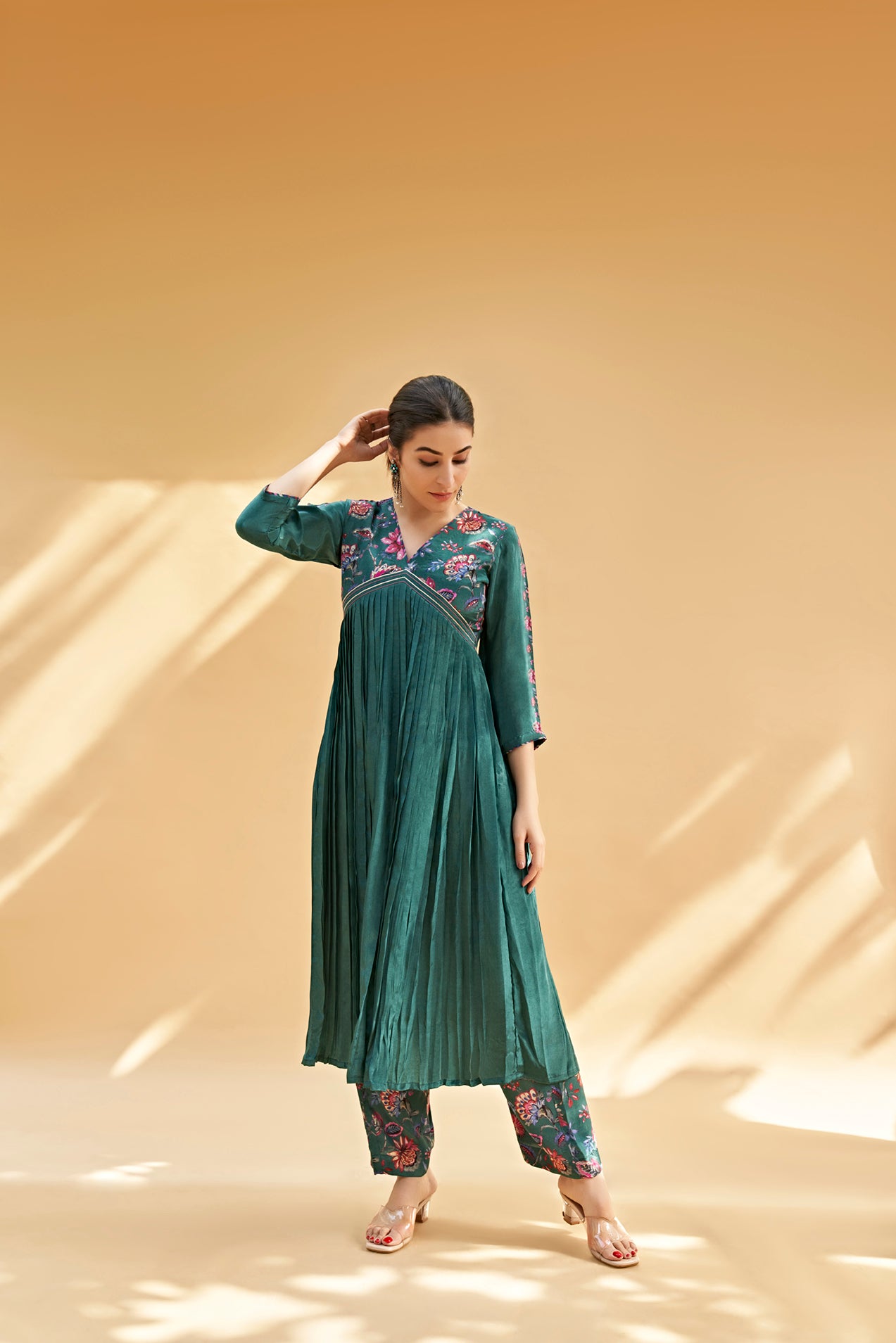 Pine - Green 3 Piece Flared Suit