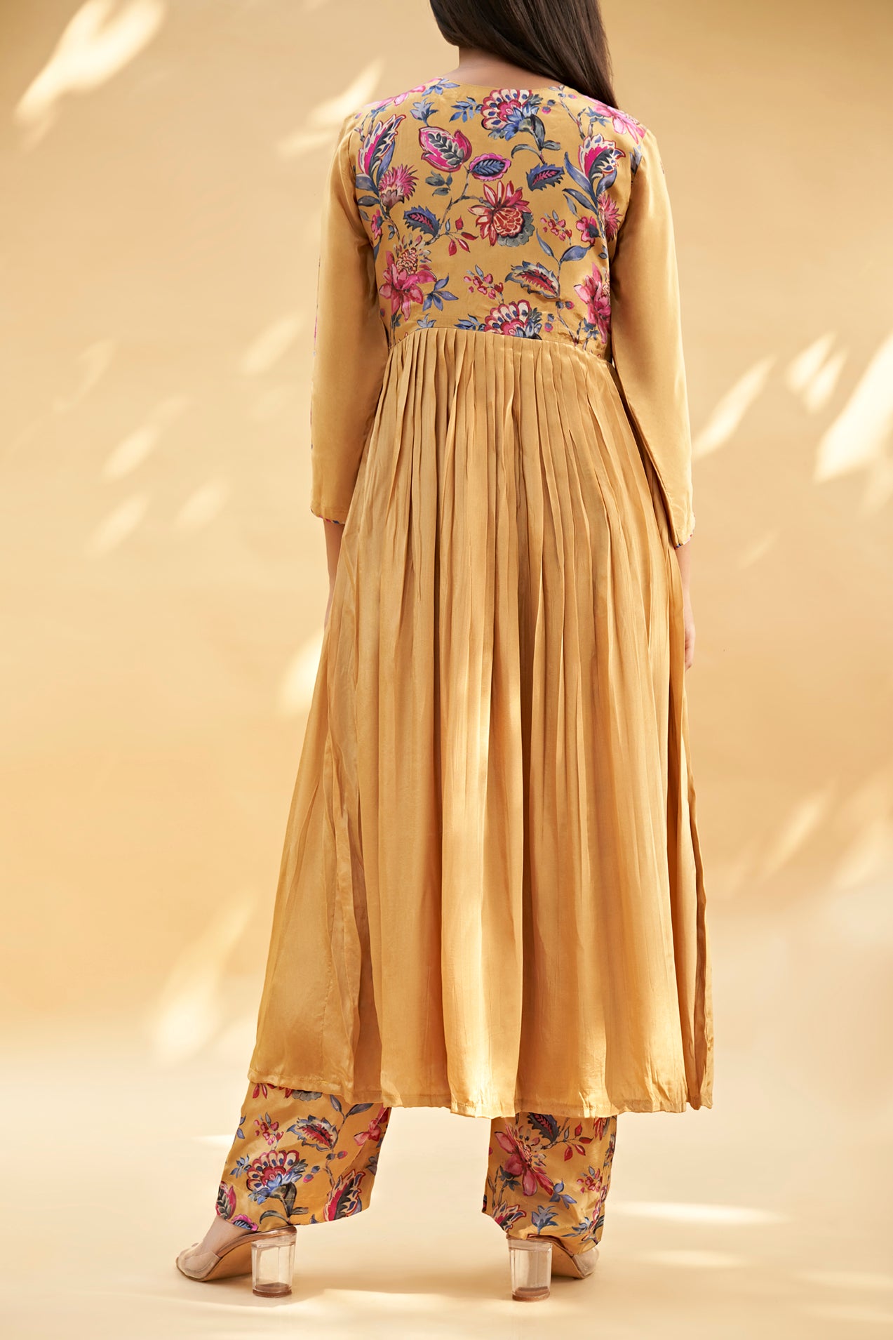 Sun - Gold 3 Piece Flared Suit