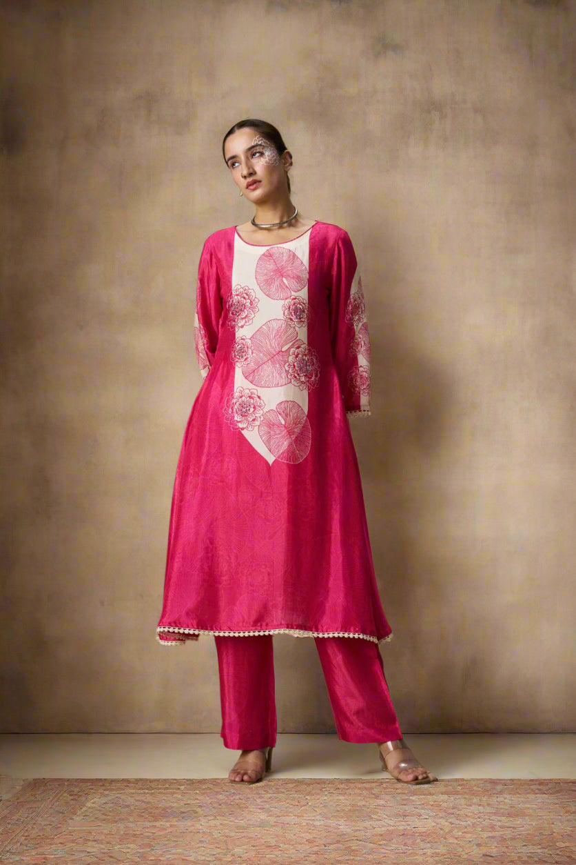 Fucia Pink Pakistani Set