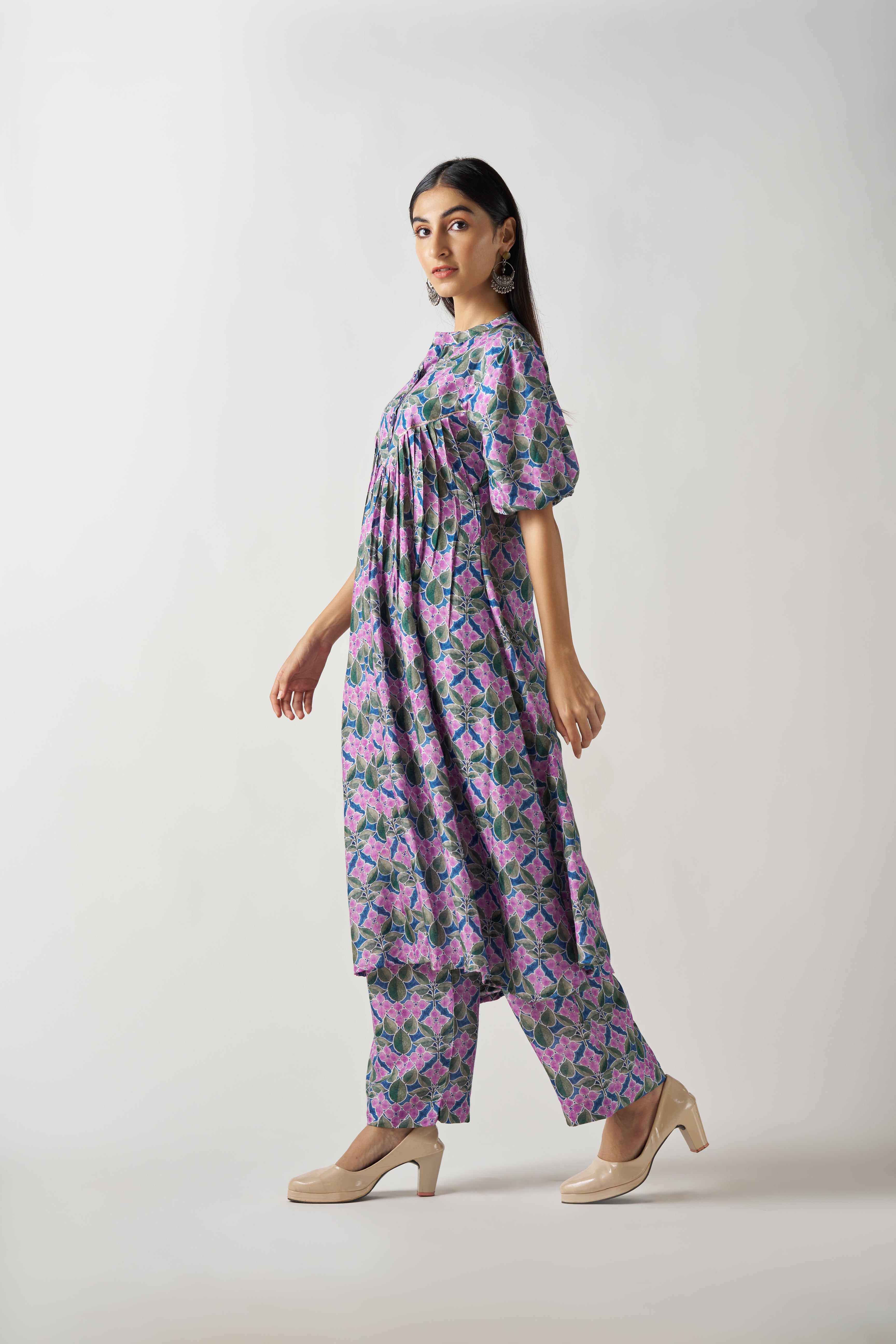 Mid Night Blue Printed Co-Ord Set