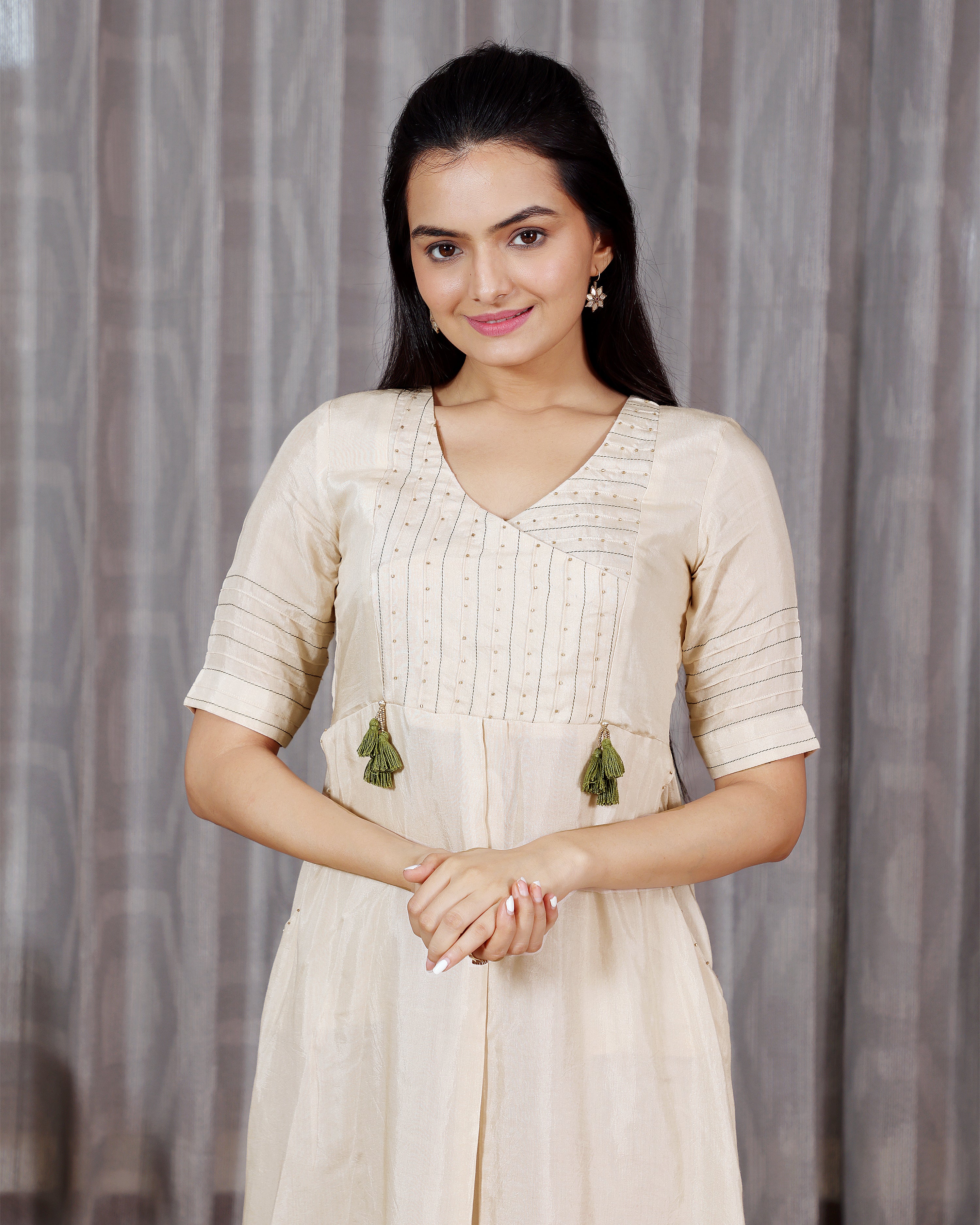 Noor - Beige Midi Dress