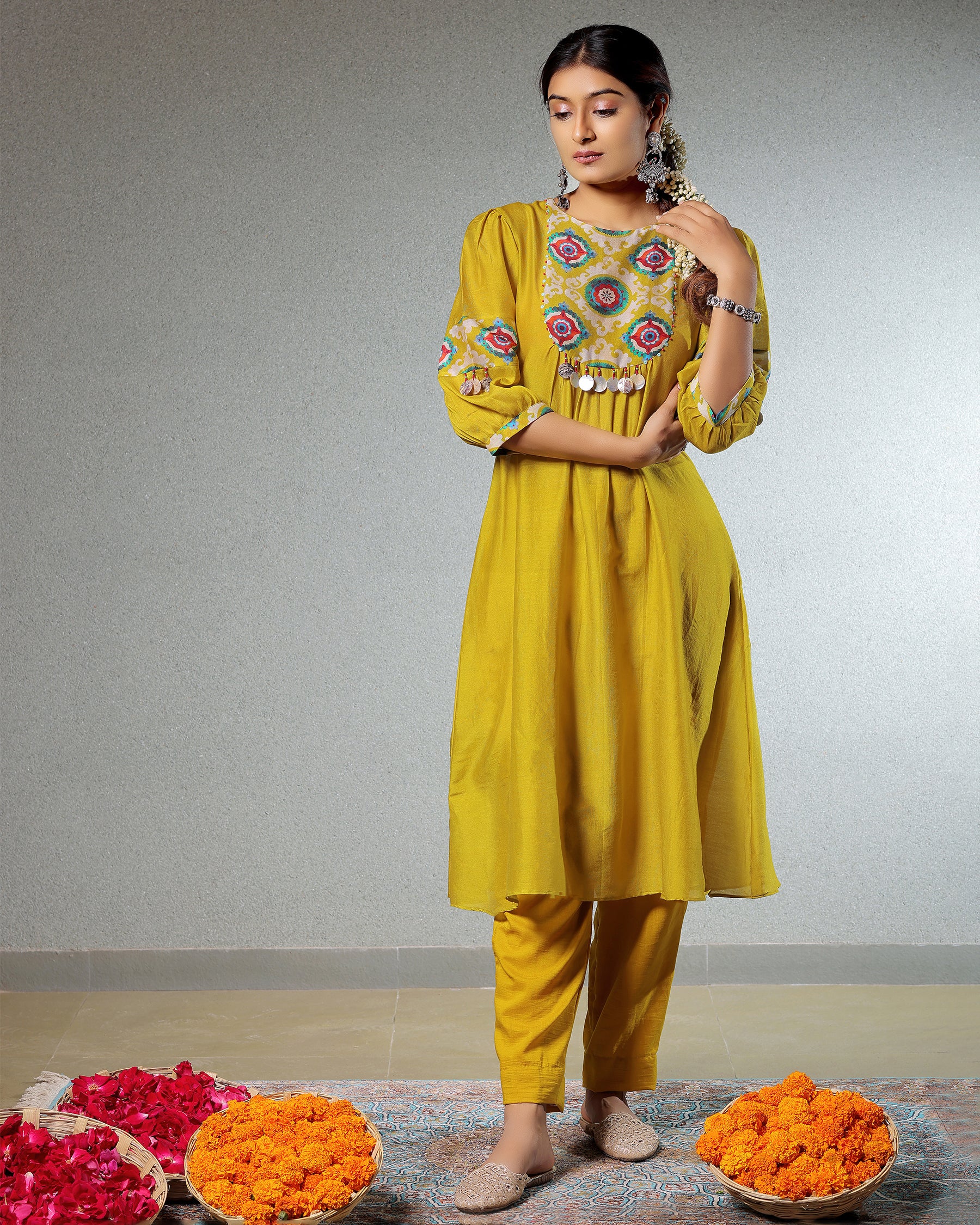 Taskeen Daffodil Yellow Pakistani Set