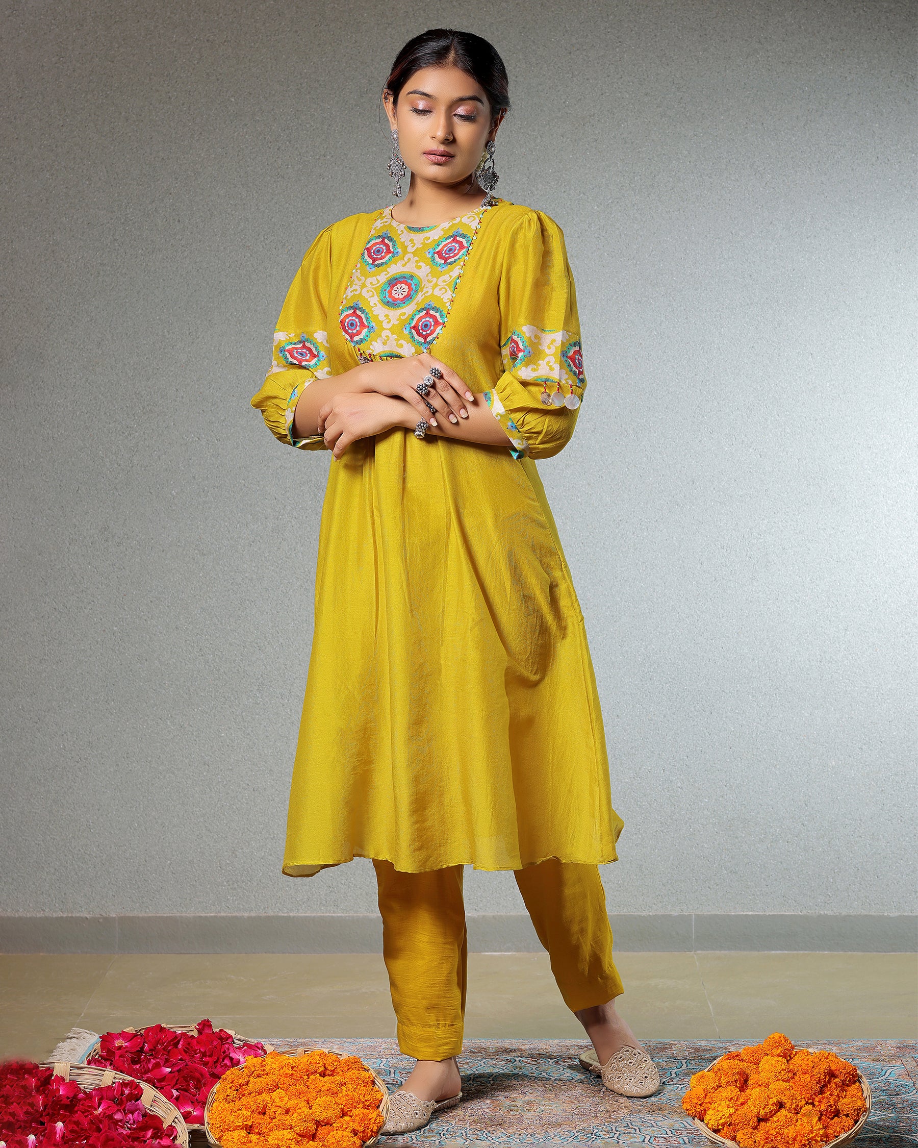 Taskeen Daffodil Yellow Pakistani Set