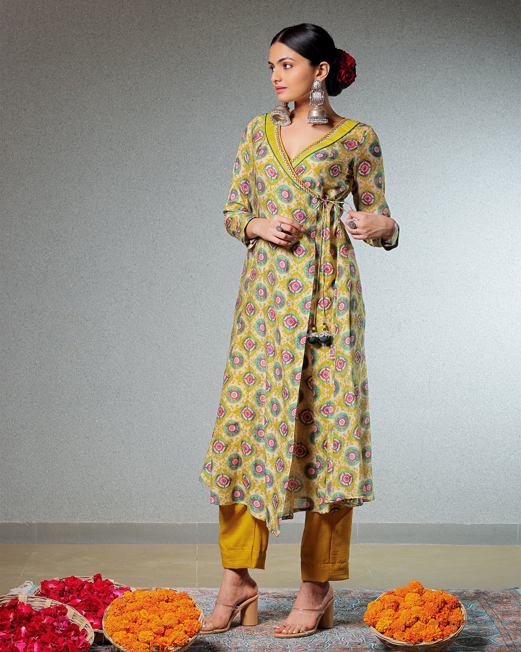 Taskeen Daffodil Yellow 3 Pcs Anarkali Suit