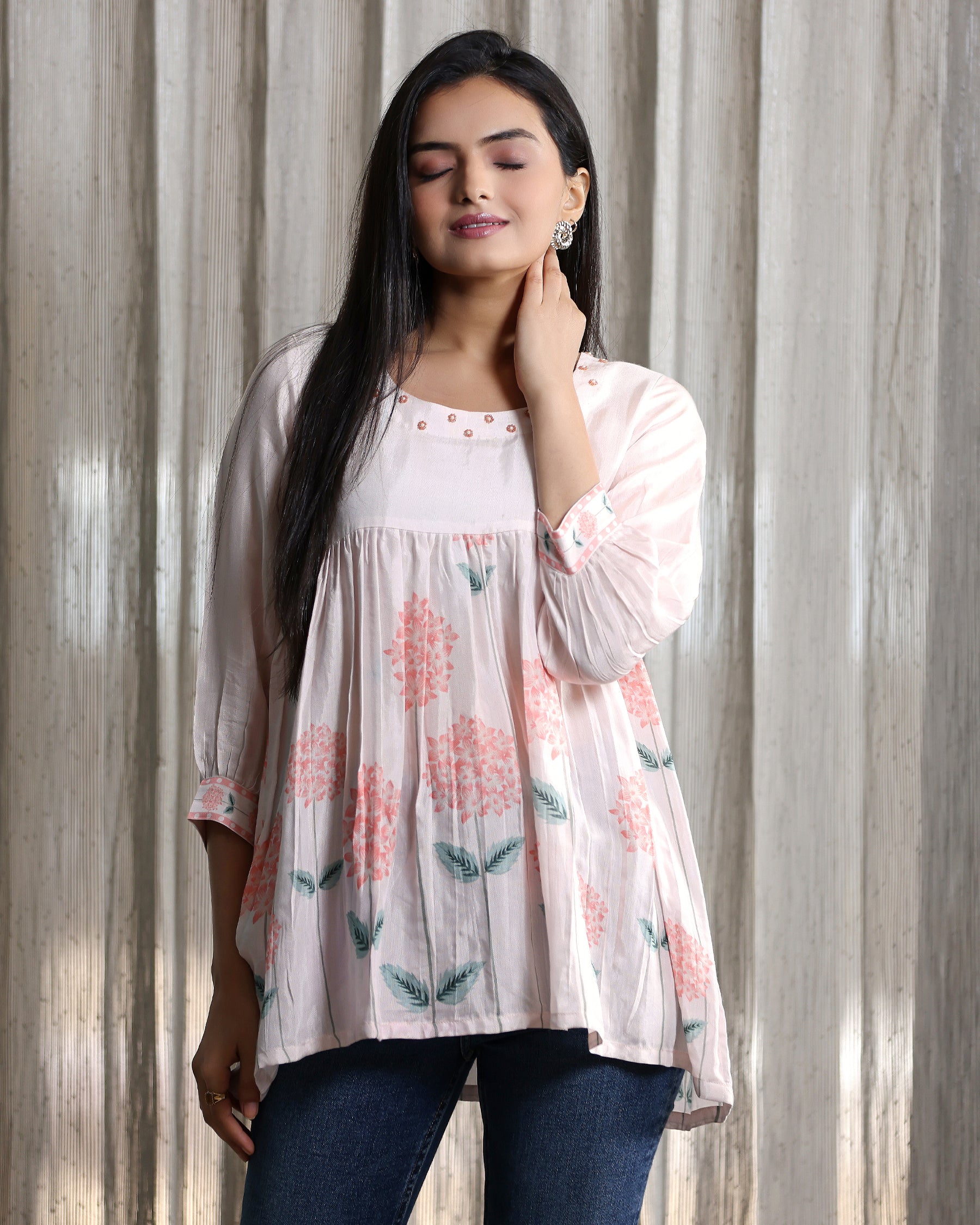 Hydrangea - Ice Peach Tunic