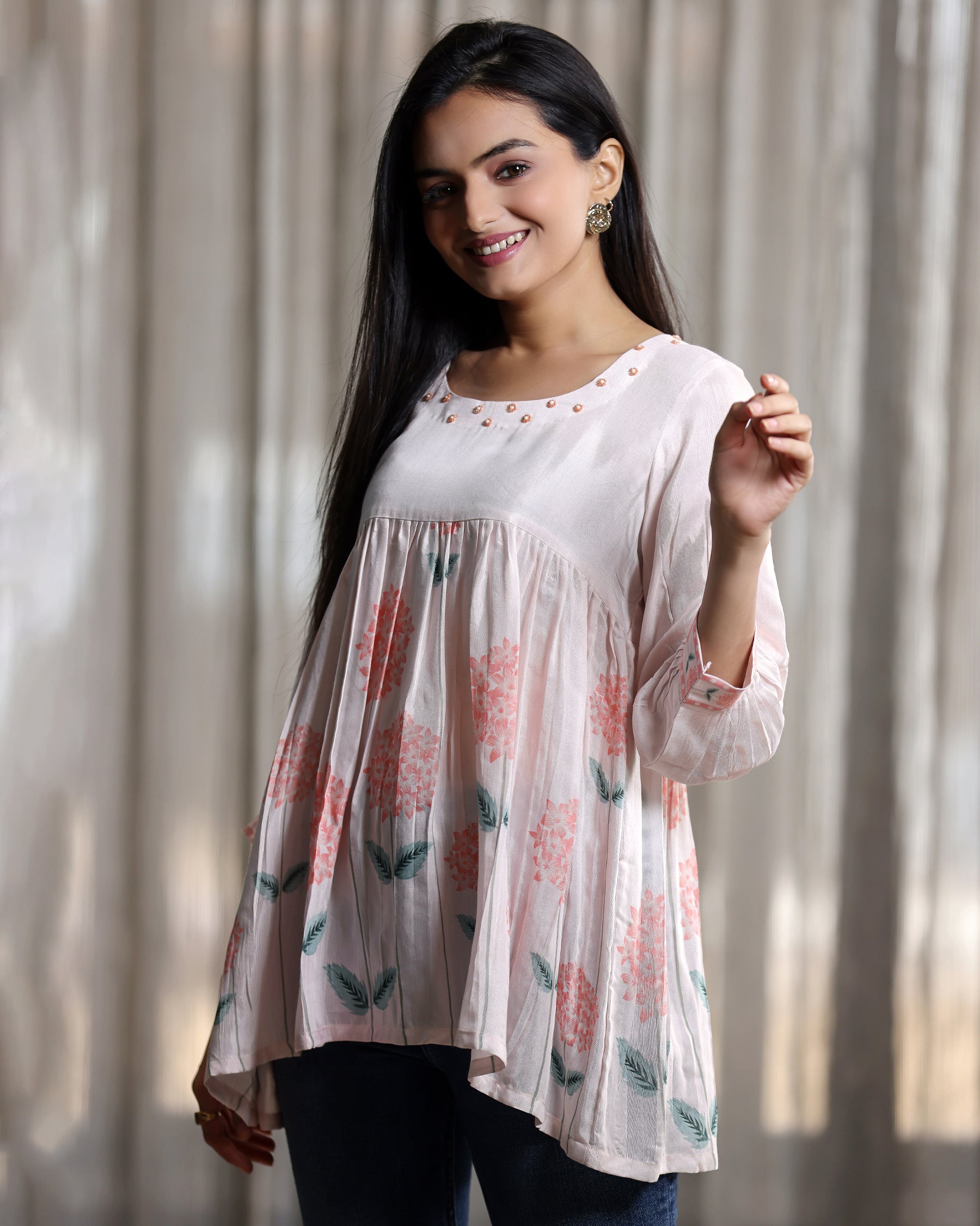 Hydrangea - Ice Peach Tunic