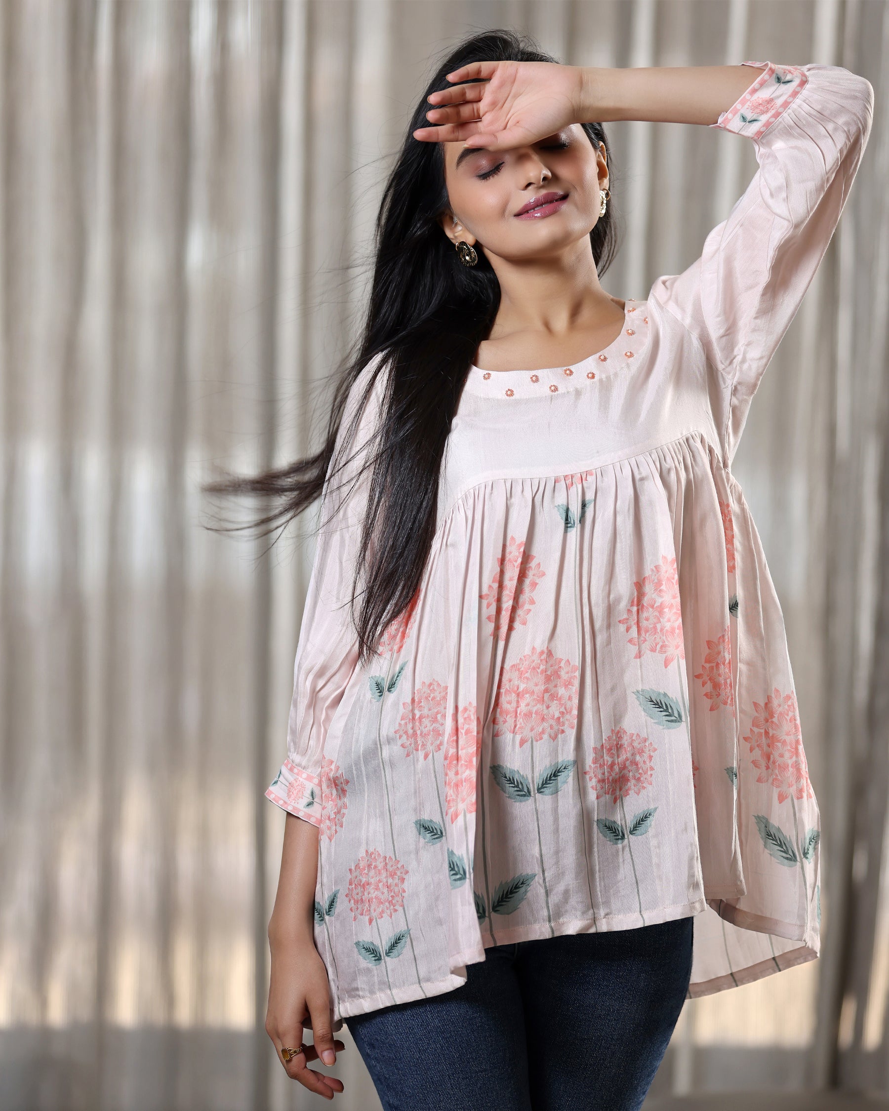 Hydrangea - Ice Peach Tunic