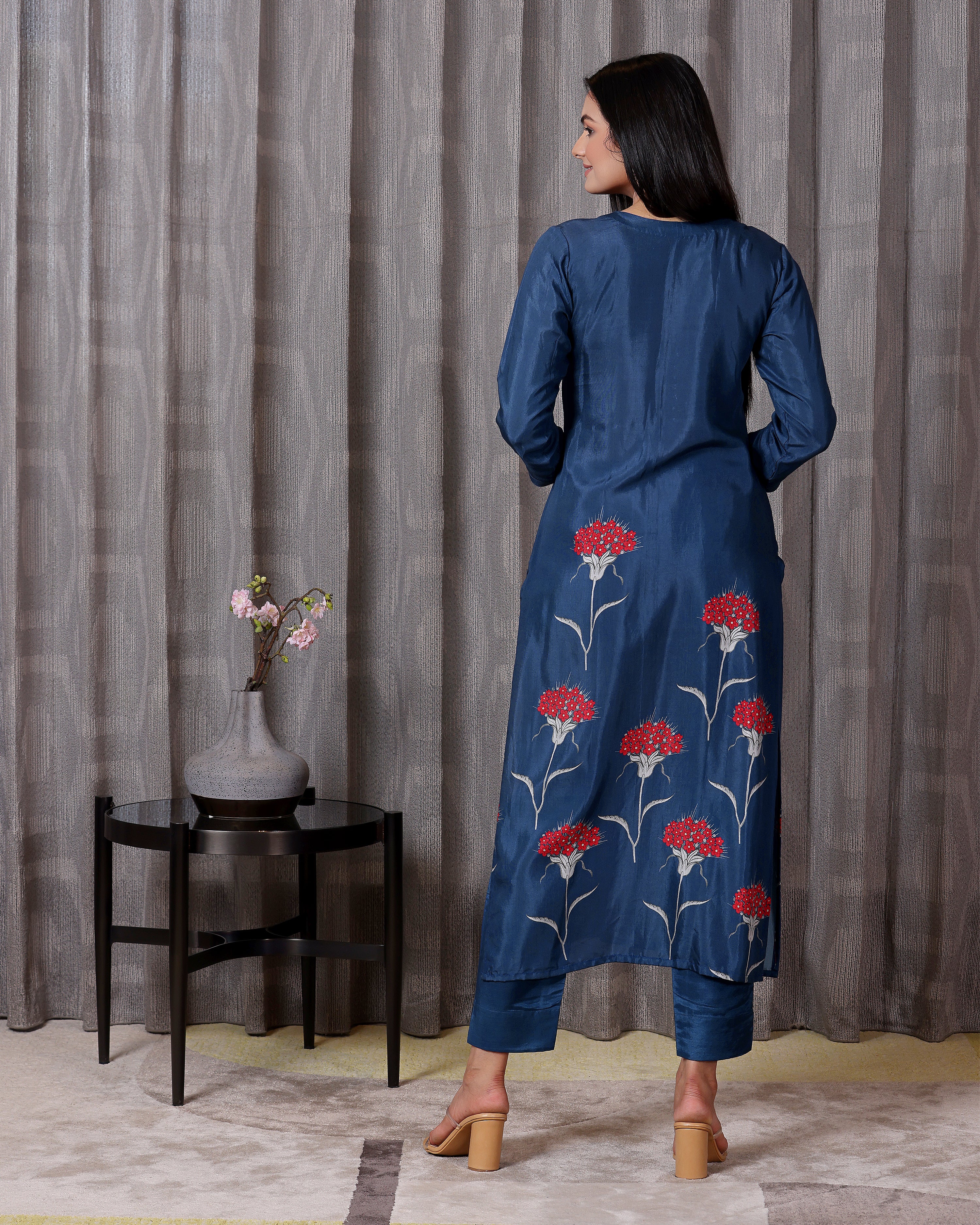 Jasmine - Navy Blue 3 Pcs Set