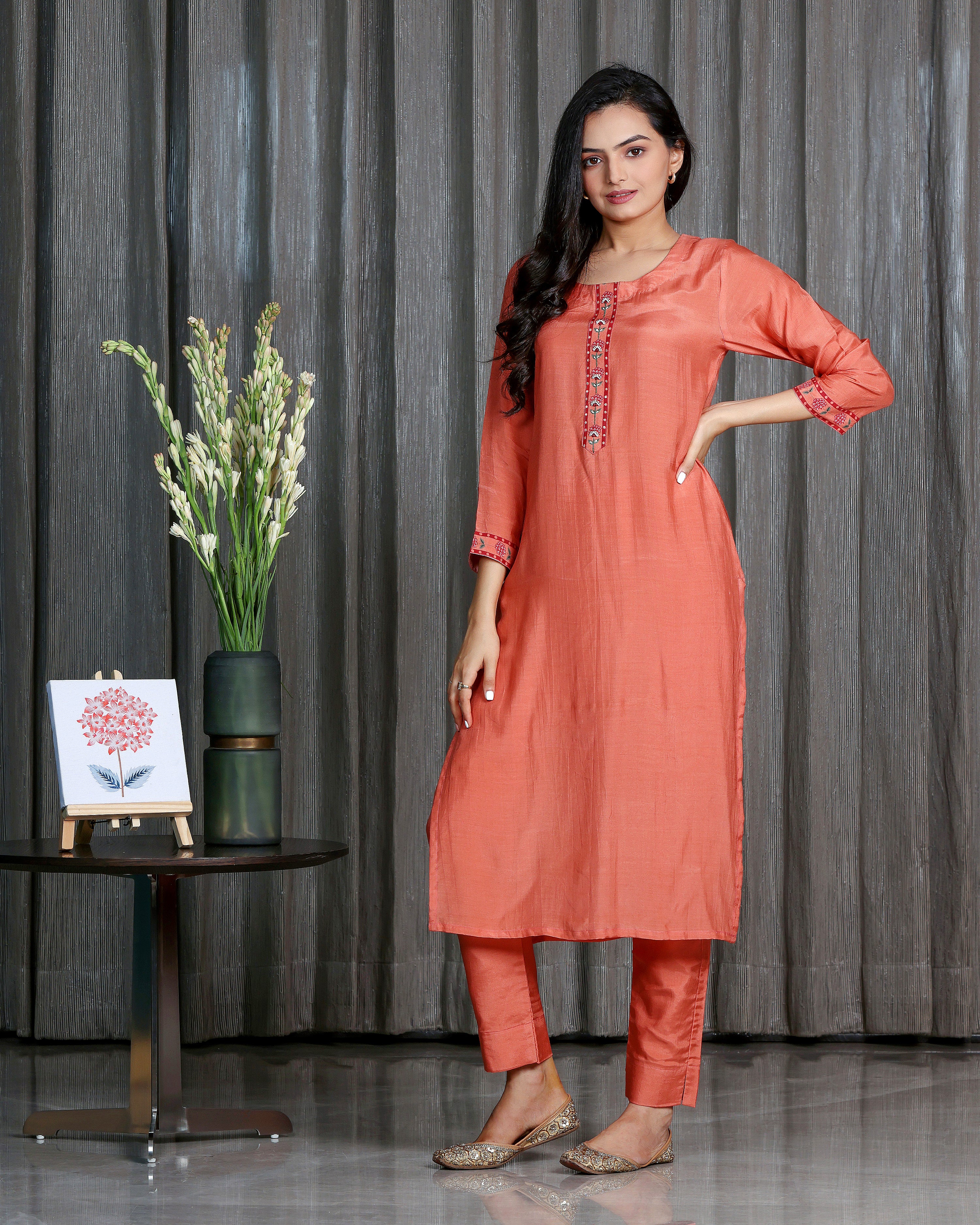 Hydrangea - Coral 3 Pcs Set