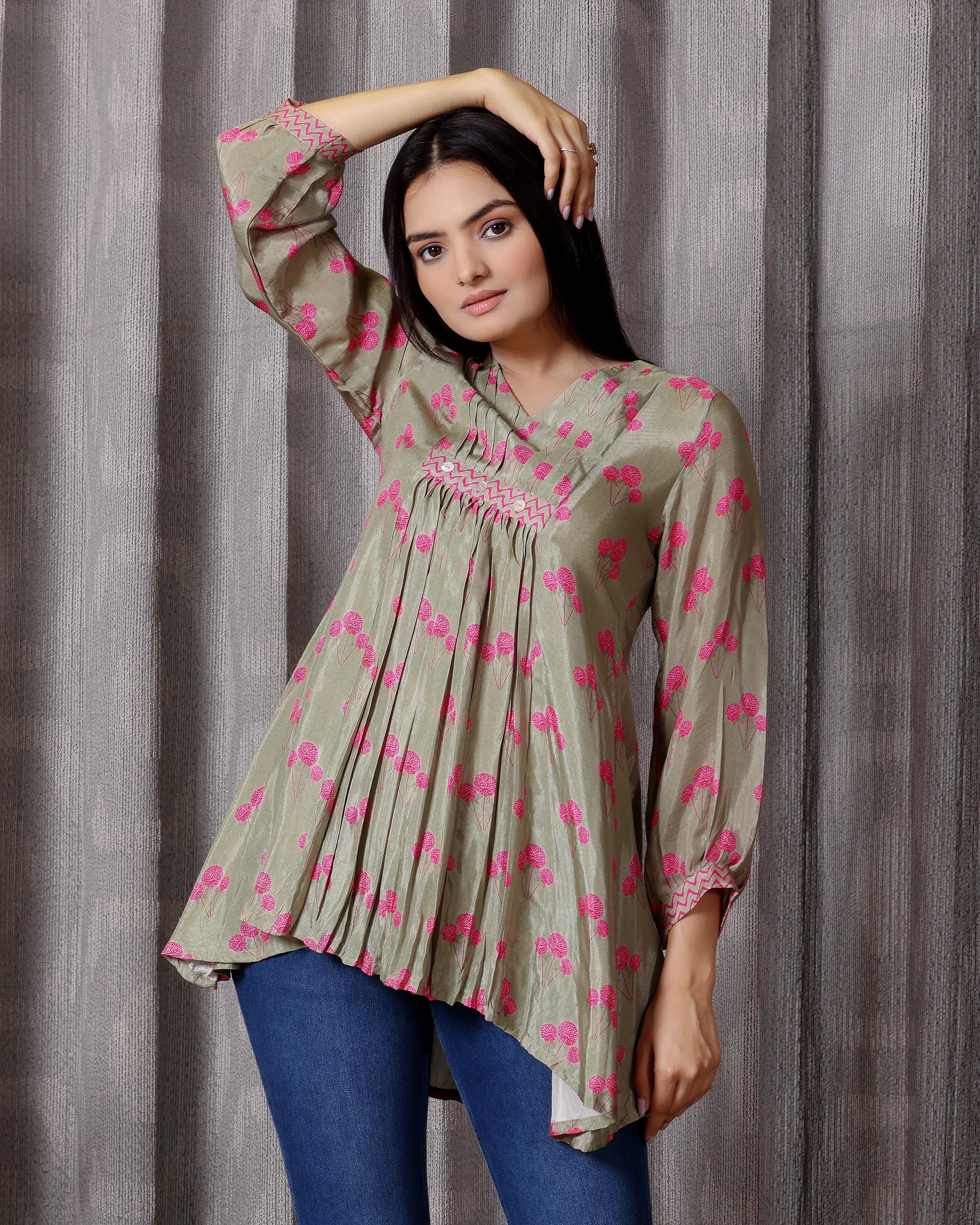 Dahlia - Earth Green Tunic