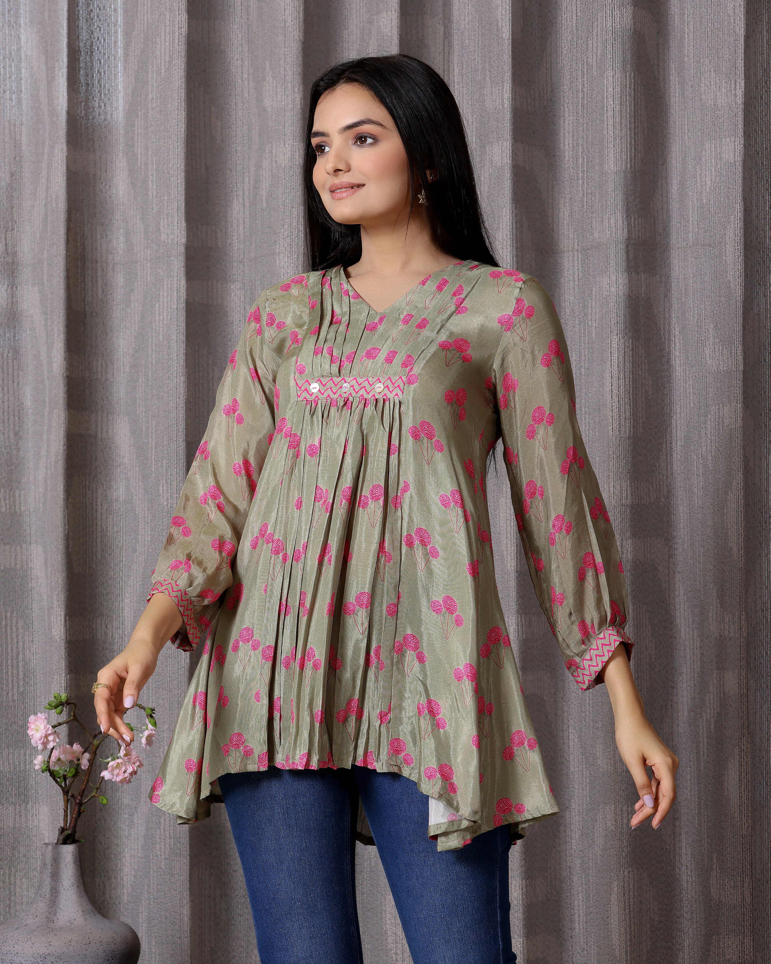 Dahlia - Earth Green Tunic