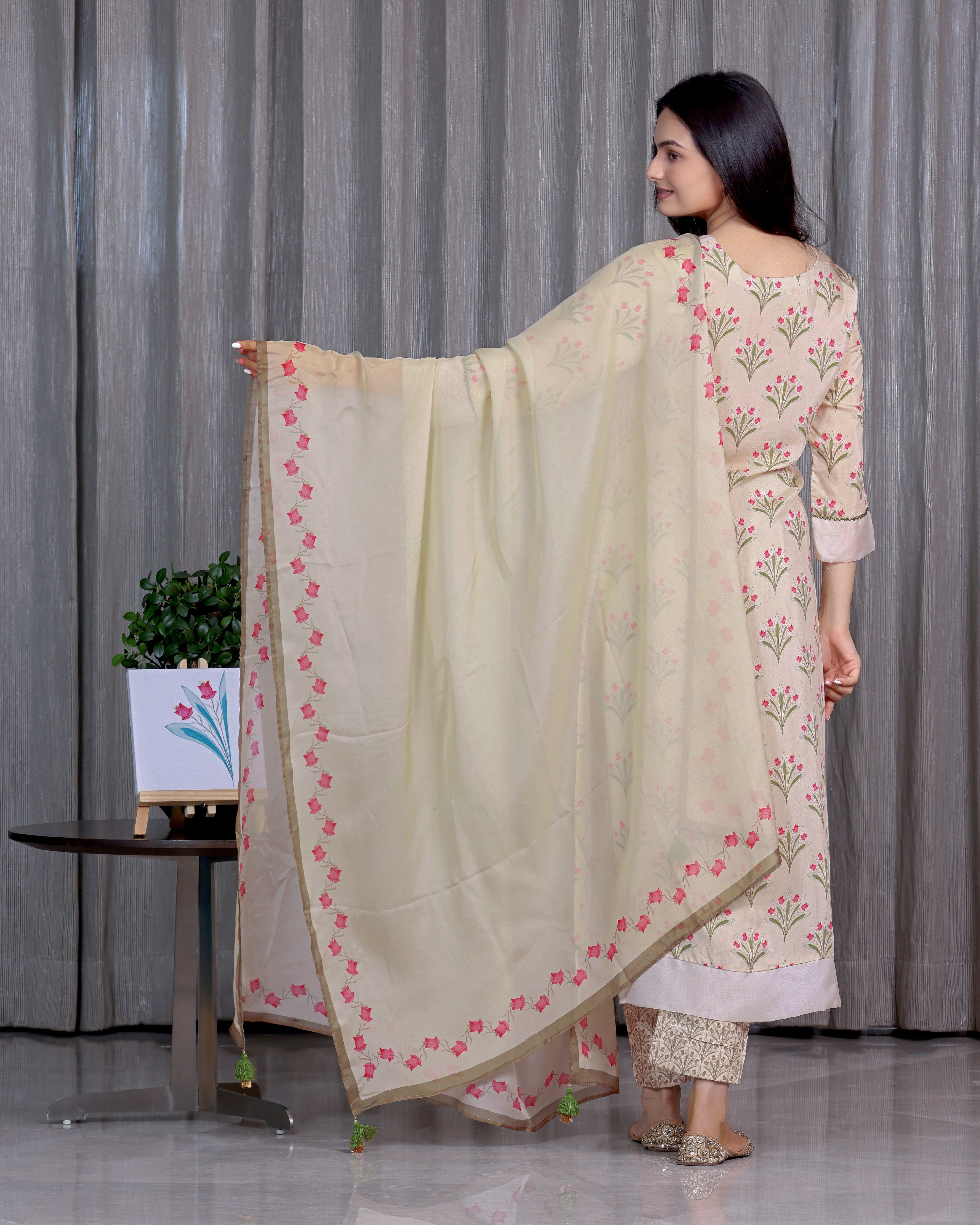Gulab - Shell White 3 Pcs Set