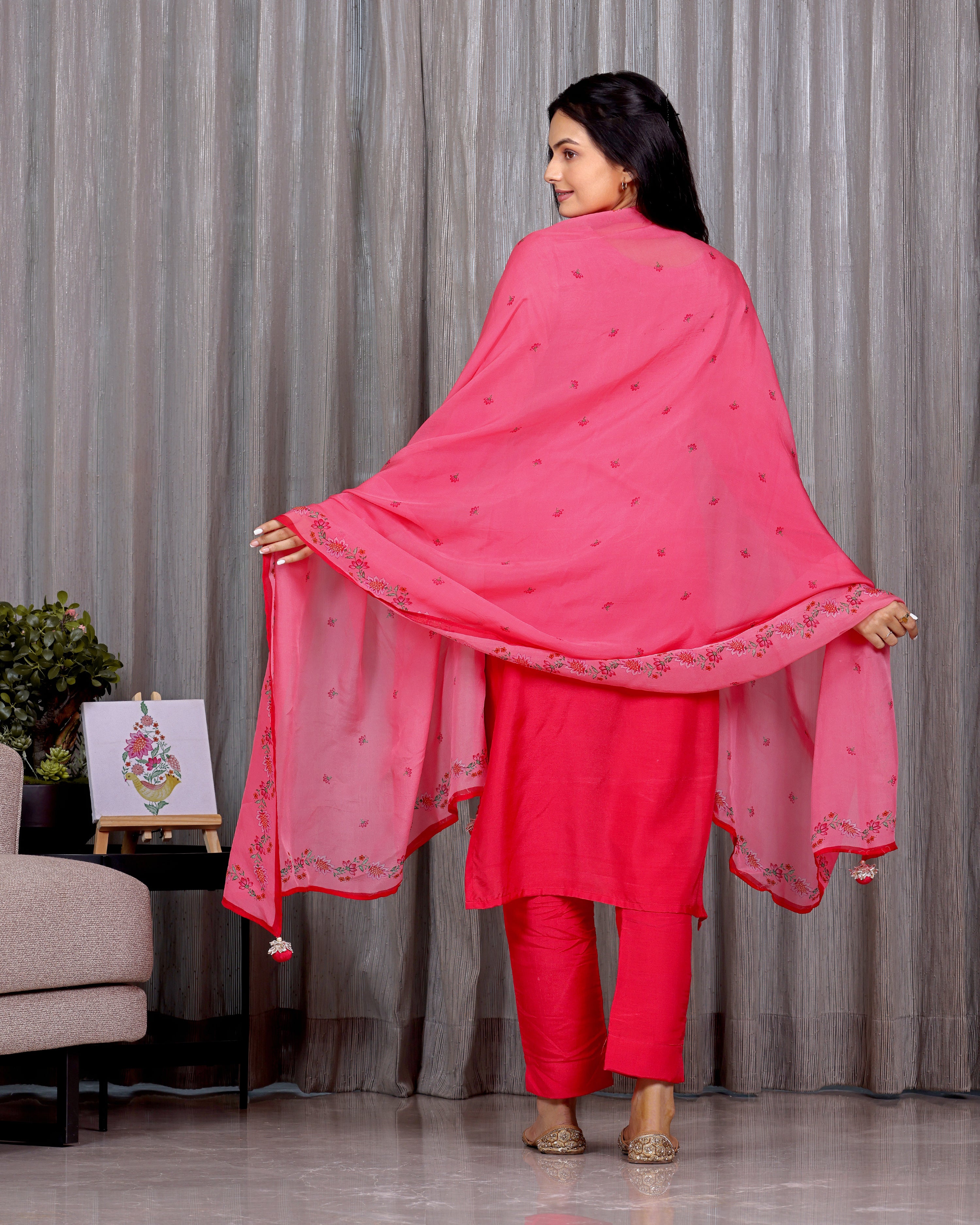 Chidiya - Royal Pink 3 Pcs Set