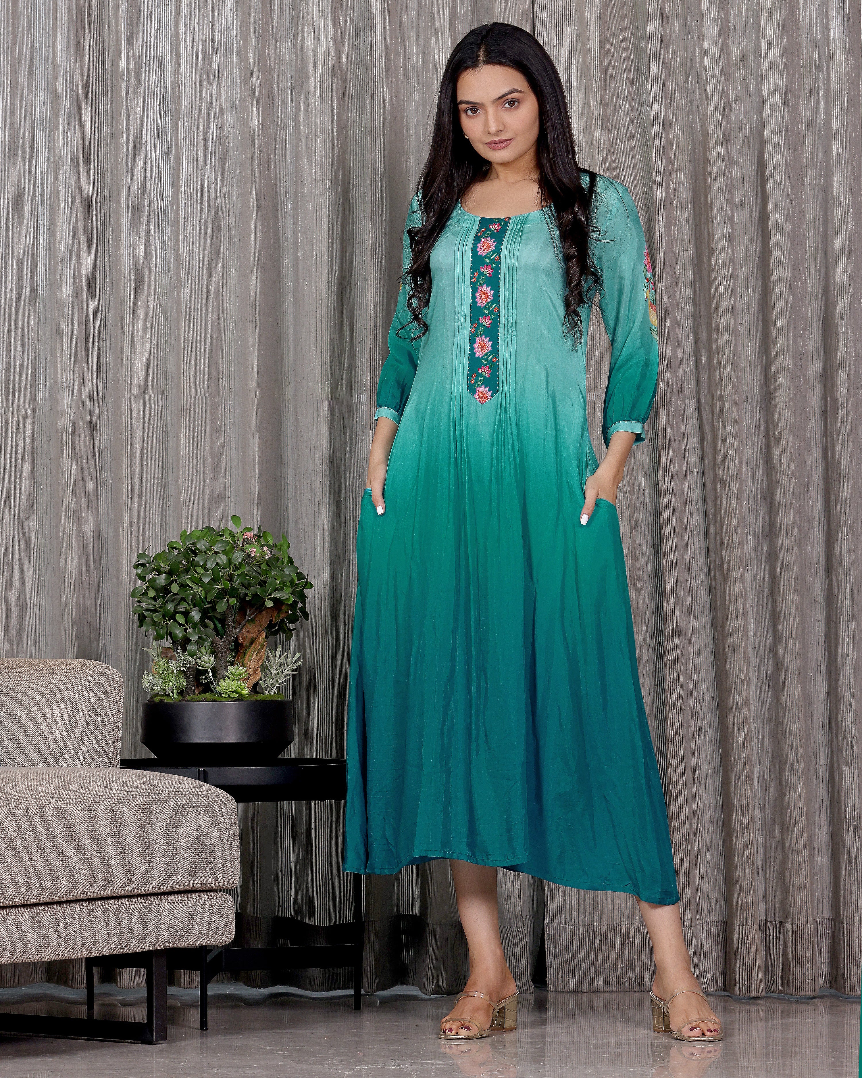 Chidiya - Sapphire Blue Flared Dress
