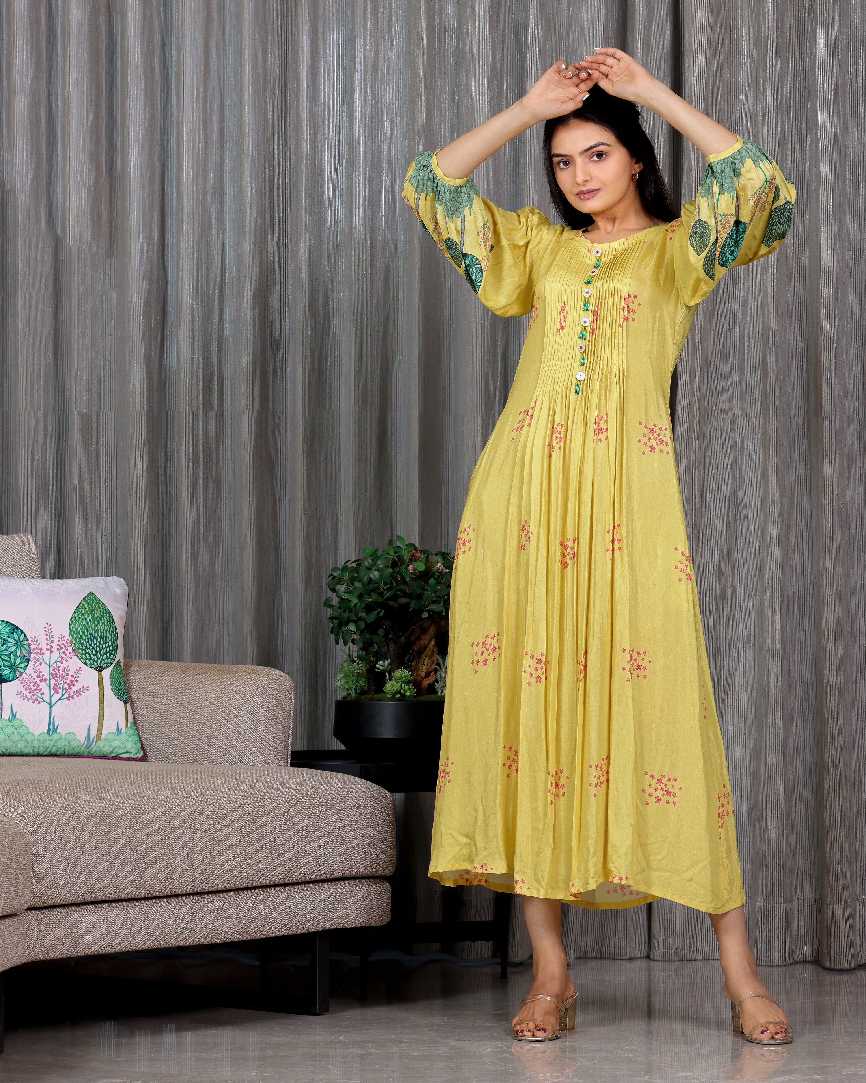 Tree Of Life - Daffodil Yellow Dress