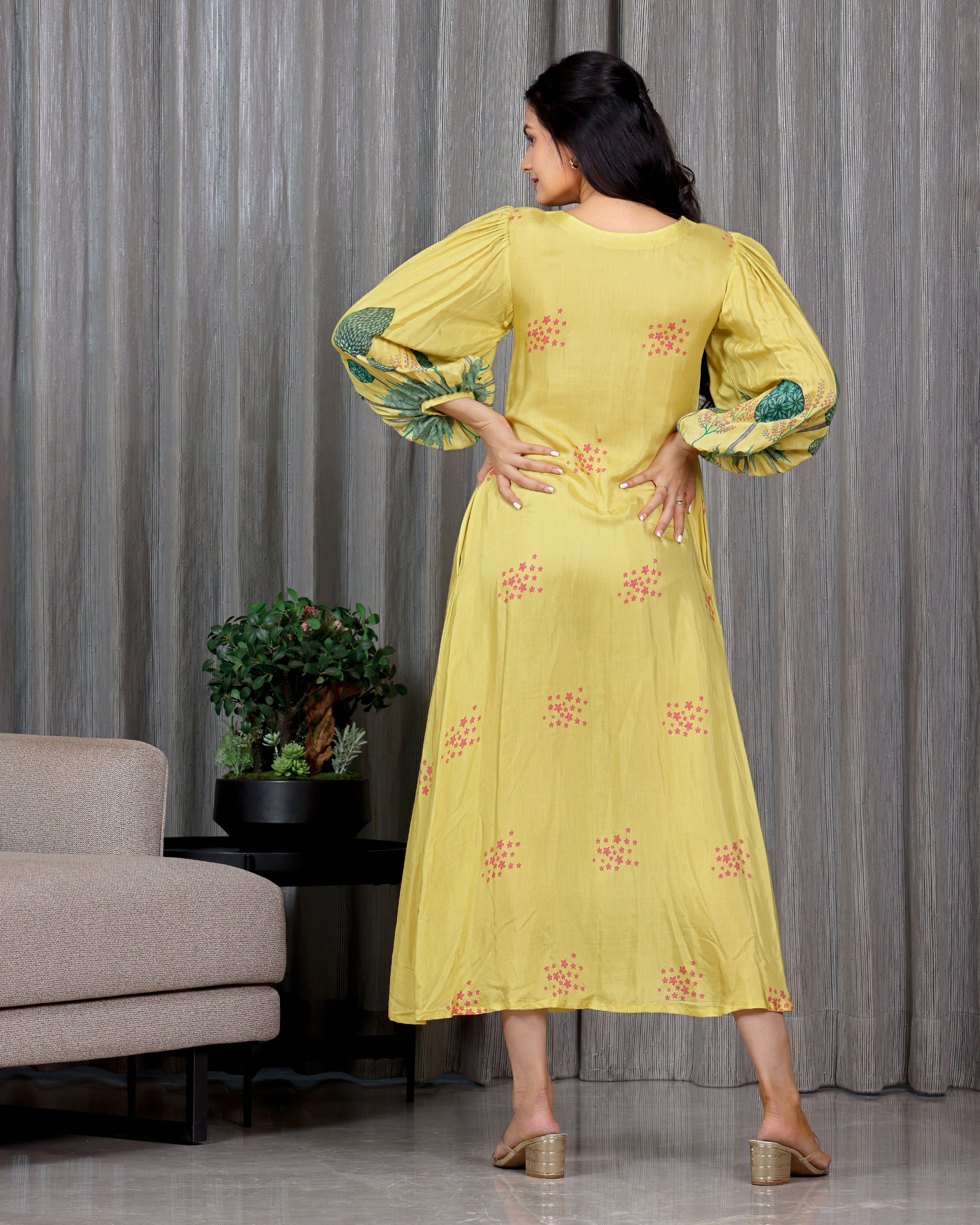 Tree Of Life - Daffodil Yellow Dress