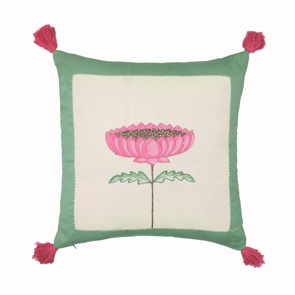 Padma Pink Silk Cushion